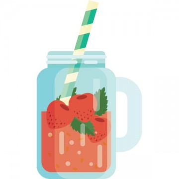 Glass Jar Strawberry
