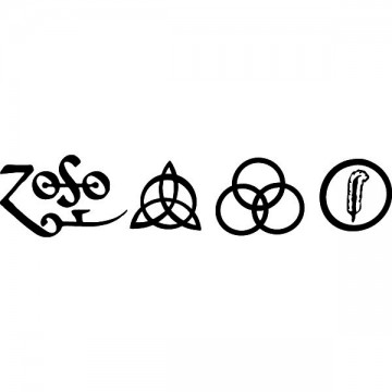 sticker du logo des membres du groupe de musique Led Zeppelin