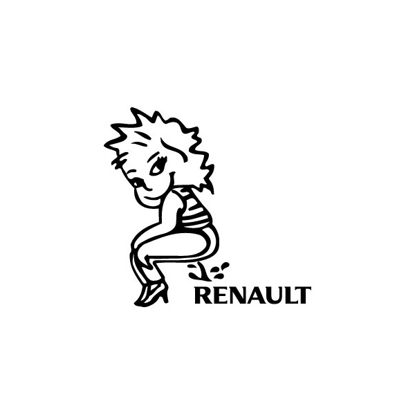 Bad girl pee on Renault