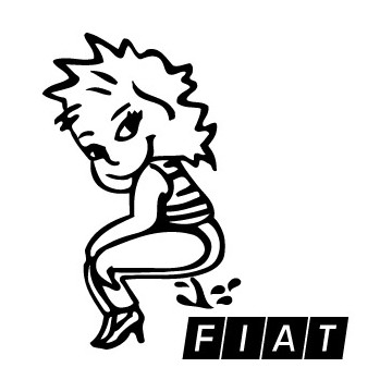 Bad girl pee on Fiat