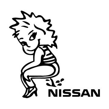 Bad girl fait pipi sur Nissan