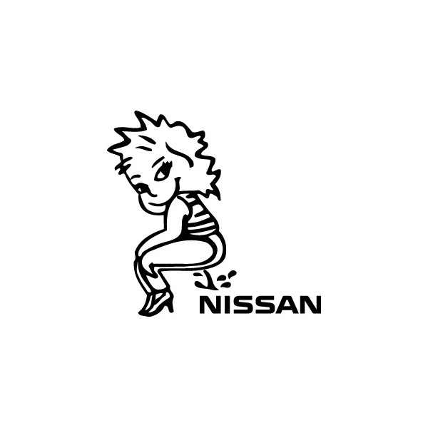 Bad girl pee on Nissan