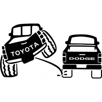 Toyota 4x4 Pee on Dodge