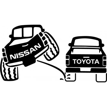 Nissan 4x4 Pee on Toyota