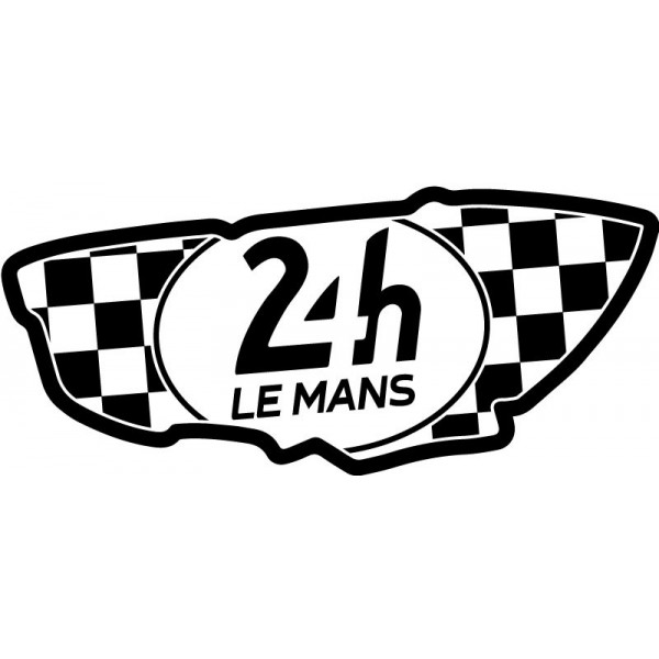 24H DU MANS FRANCE CIRCUIT RACING COURSE STICKERS x2 AUTOCOLLANT STICKER  95mm 