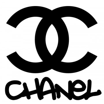 sticker autocollant de la marque Chanel avec effet graffiti pour la deco d'obits, murs, barils