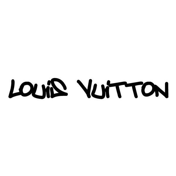 sticker autocollant decals Louis Vuitton avec police d'écriture graffiti