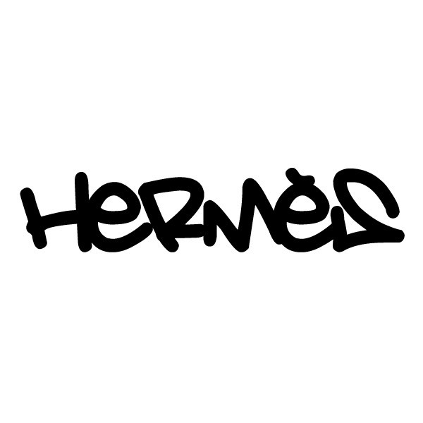 sticker autocollant Hermès graffiti pour deco barils, murs et objets