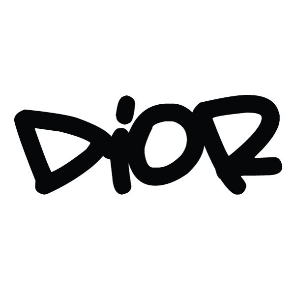 sticker autocollant decals de la marque Dior avec police d'écriture graffiti