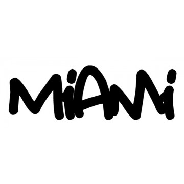 sticker autocollant decals de la ville de Miami aux US avec police d'écriture graffiti