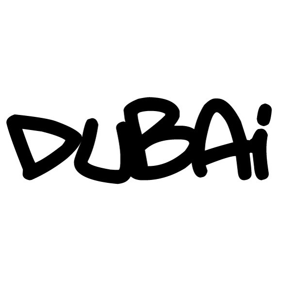 sticker autocollant decals de la ville de Dubaï avec effet graffiti
