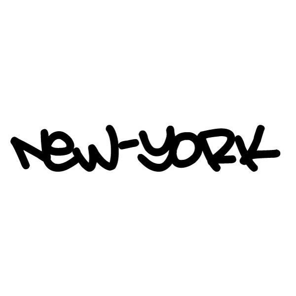 sticker autocollant decals de la ville de New York avec écriture graffiti