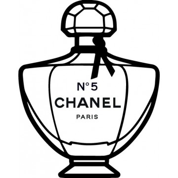 sticker autocollant d'une bouteille de parfum Chanel numéro 5