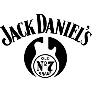 sticker autocollant Jack Daniel's avec une guitare