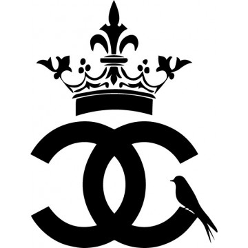 sticker autocollant Chanel Paris sous forme d'emblème royal