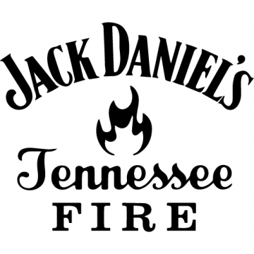 sticker autocollant de la gamme de whisky Jack Daniel's Fire