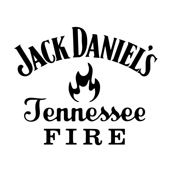sticker autocollant de la gamme de whisky Jack Daniel's Fire