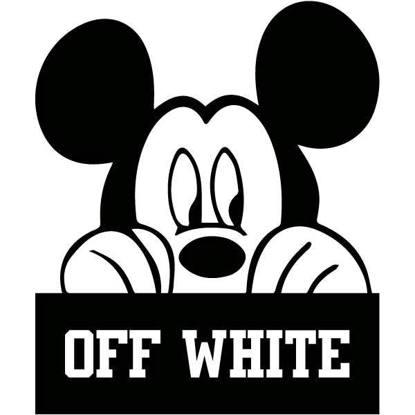 sticker autocollant decals de Mickey x Off White