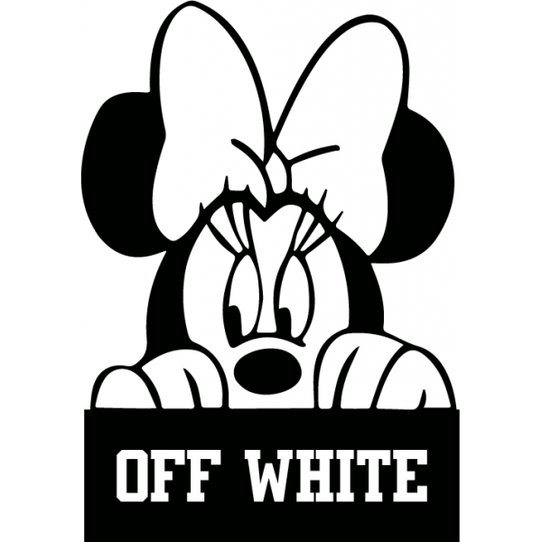 sticker autocollant decals de Minnie x Off White