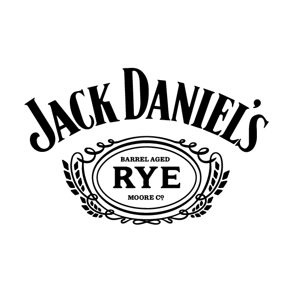 sticker autocollant de la gamme de whisky Jack Daniel's Rye
