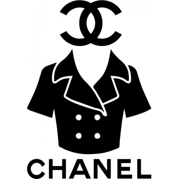 sticker autocollant hommage à la maison de couture Chanel Paris