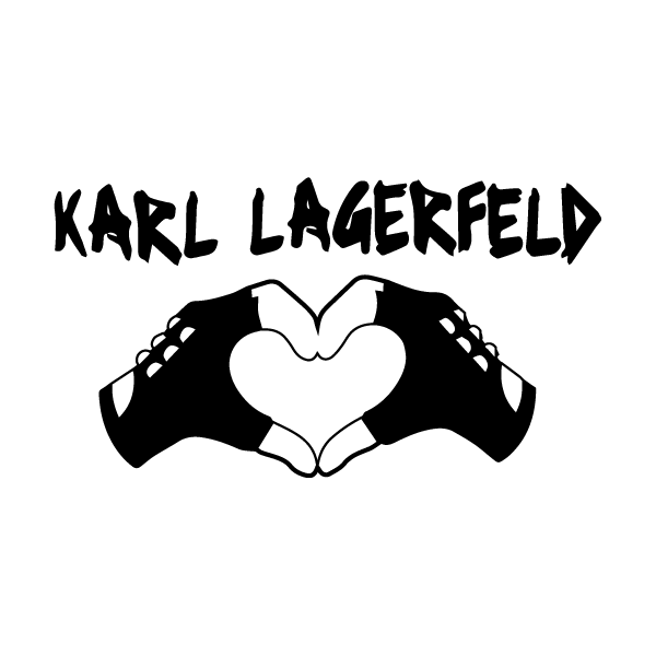 sticker autocollant love karl lagerfeld pour deco objets, murs, barils