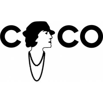 sticker autocollant hommage à la couturière Coco Chanel