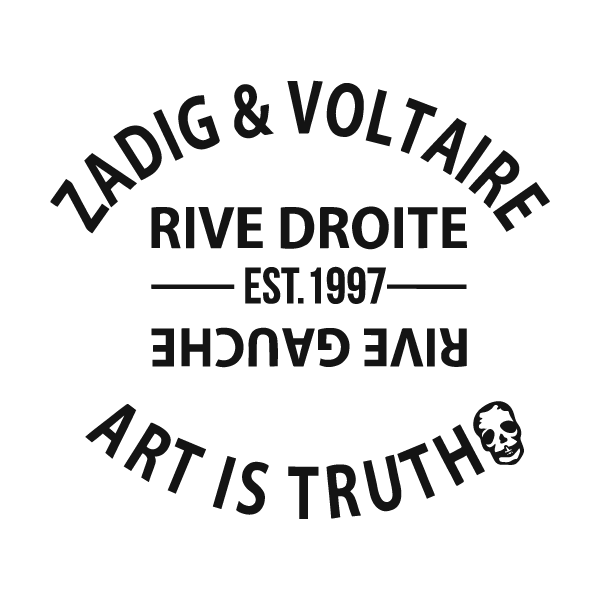 sticker autocollant du logo complet de la marque Zadig et Voltaire
