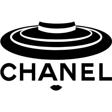 sticker autocollant Chanel avec un chapeau style années 50