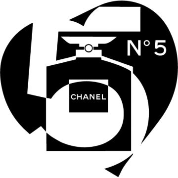 sticker autocollant du parfum Chanel numéro 5