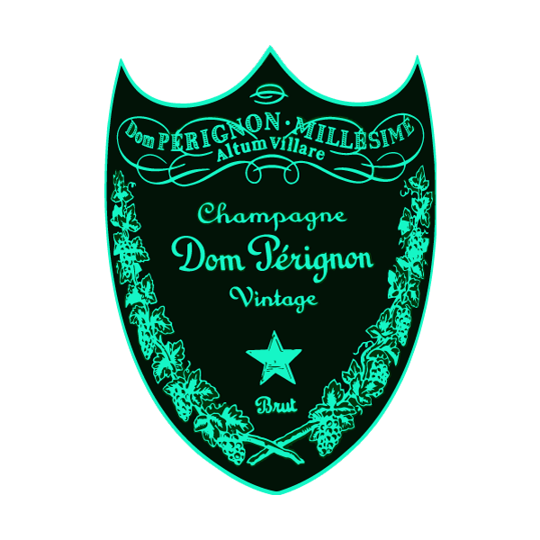 sticker autocollant champagne Dom Perignon pour deco adhésive