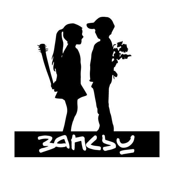 Banksy Boy love Girl