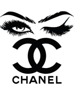 sticker autocollant de la marque Chanel avec un regard de femme