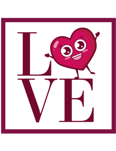 Stickers carré mariage Love