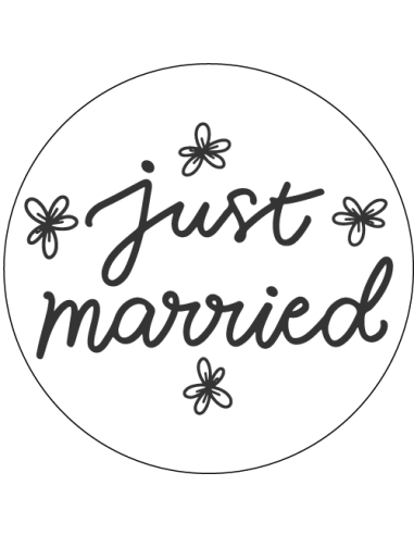 100 stickers Just Married