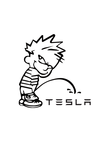 sticker autocollant decals pour deco véhicule Bad Boy pipi sur Tesla