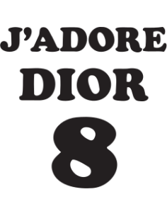 sticker autocollant J' Adore Dior 8 pour la deco murale, objets, barils