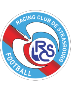 sticker autocollant du de l'équipe du Racing Club de Strasbourg pour déco adhésive