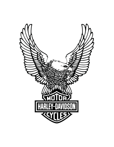 sticker autocollant imprimé Harley Davidson eagle pour deco moto
