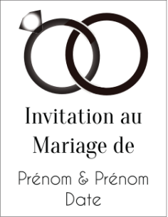 sticker autocollant pour invitation de mariage