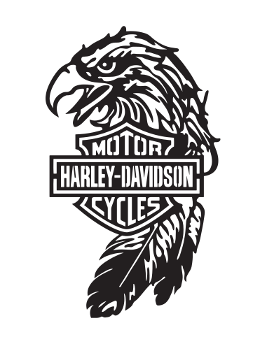 sticker autocollant harley-davidson pour custom moto