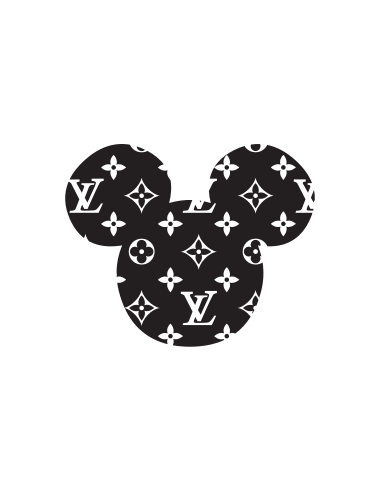 sticker autocollant Mickey x Louis Vuitton pour décoration