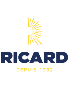 sticker autocollant en couleurs du logo Ricard, depuis 1932 pour deco baril