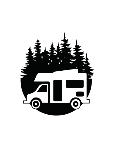 Van life camping-car forest