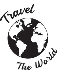 sticker autocollant travel the world pour décoration de van, caravane et camping car
