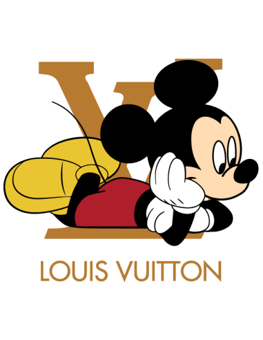sticker autocollant Mickey x Vuitton pour deco adhésive