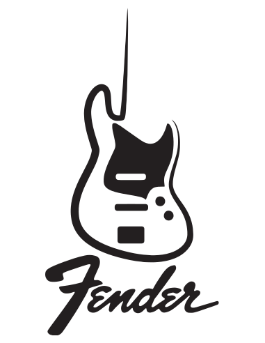 sticker autocollant des guitares Fender pour deco musique