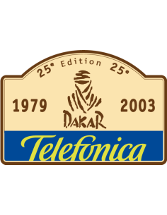Dakar 25th edition plaque