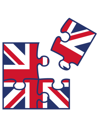 sticker autocollant drapeau anglais puzzle pour décoration murale