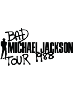 sticker autocollant michael jackson bad tour 1988